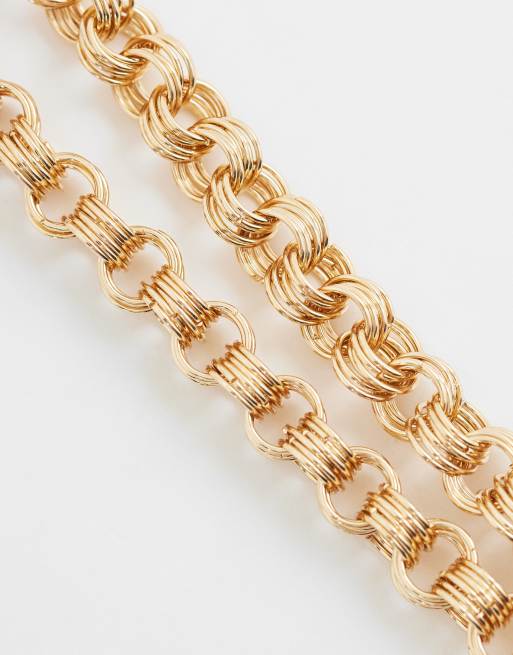 ASOS DESIGN große Gliederkette in Goldoptik, 3 von 4