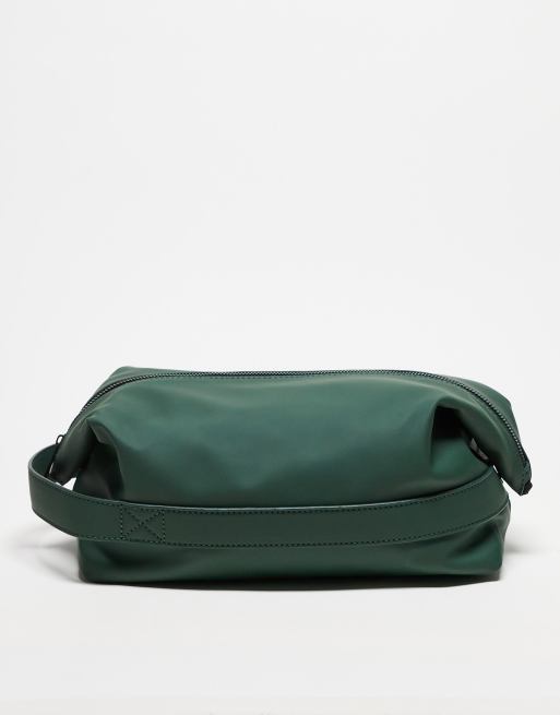 ASOS DESIGN – Großer Kulturbeutel in Grün mit seitlichem Clipverschluss, 2 von 4