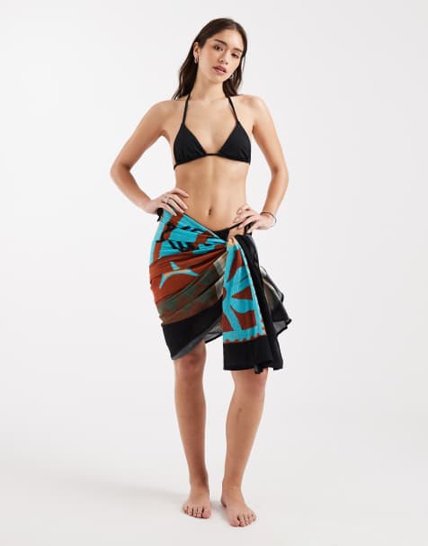 ASOS DESIGN – Großer Sarong mit abstraktem Design - view 1