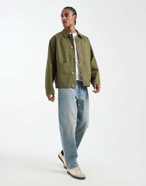 ASOS DESIGN – Grön arbetsjacka i oversized fit, 3 av 5