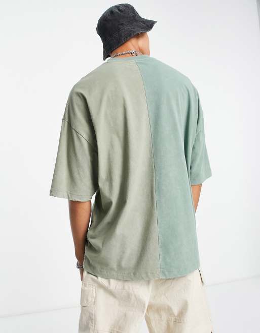 ASOS DESIGN – Grön, blockfärgad t-shirt i oversize med Grand Teton-tryck, 2 av 4