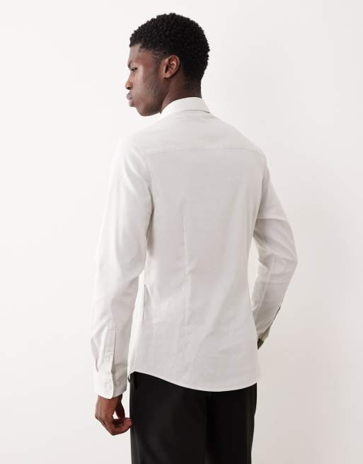 ASOS DESIGN – Grön finskjorta i slim fit med dobbyvävd textur, 3 av 5