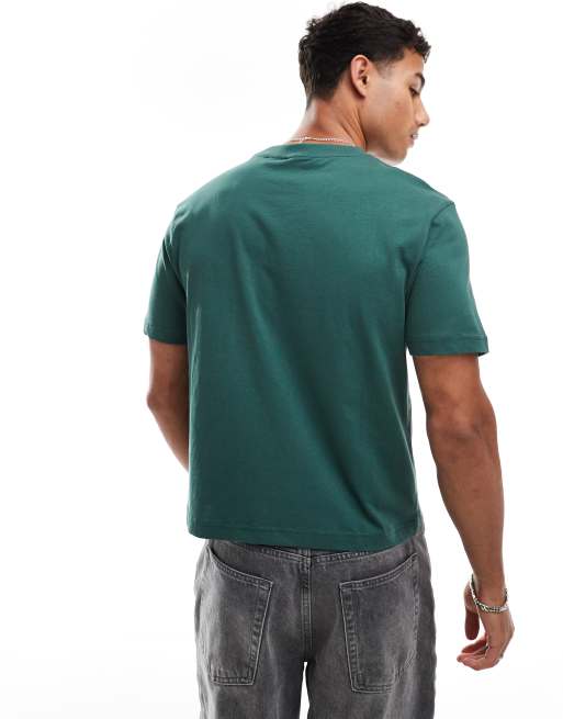 ASOS DESIGN – Grön, kort t-shirt med sportigt broderi, 3 av 4