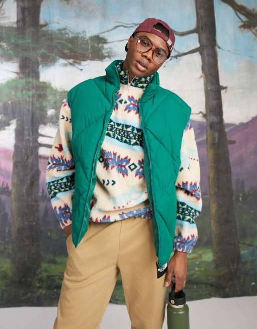 ASOS DESIGN – Grön kviltad pufferväst i oversize