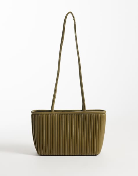 ASOS DESIGN – Grön, plisserad axelväska - view 1