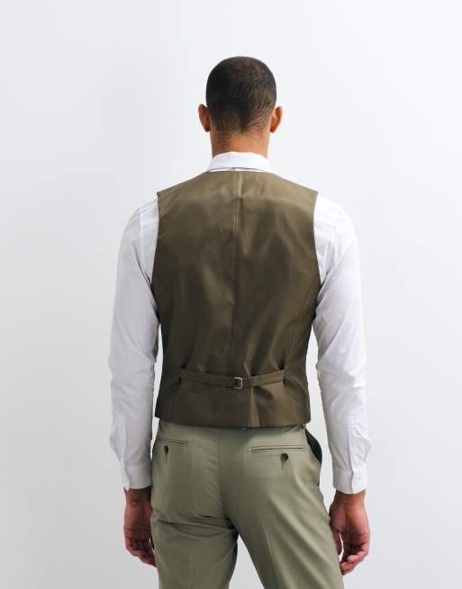 ASOS DESIGN – Grön, smal kostymväst, del av kostym, 4 av 5