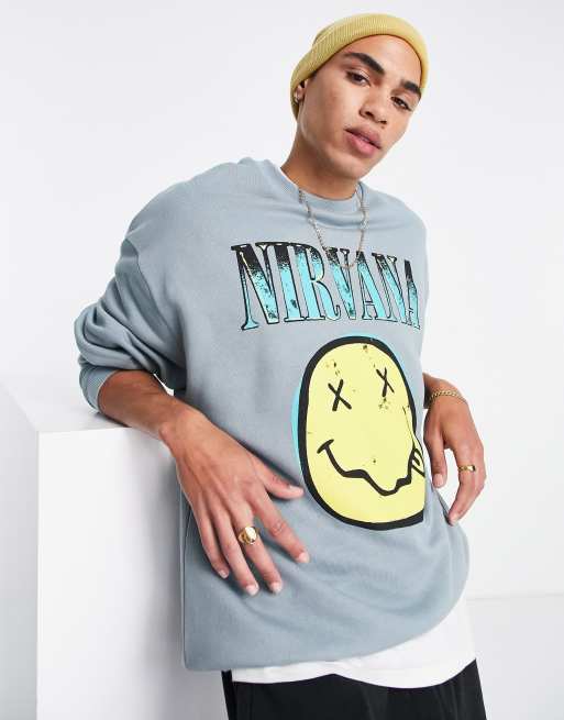 ASOS DESIGN – Grön sweatshirt i oversize med 