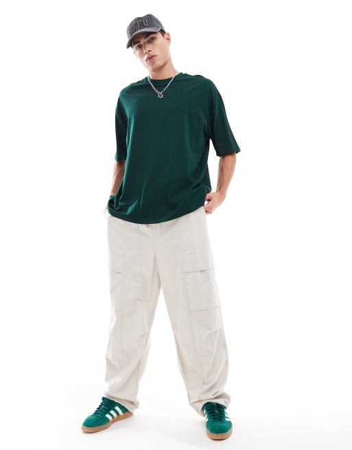 ASOS DESIGN – Grön t-shirt i oversize med stadstryck baktill, 4 av 4