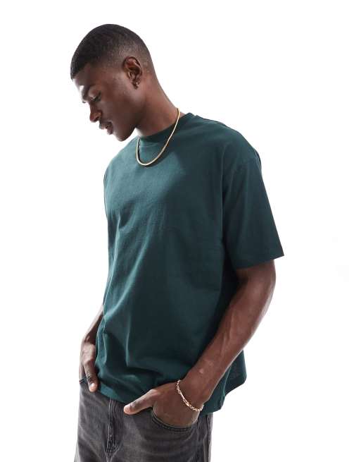 ASOS DESIGN – Grön t-shirt i oversize med stjärnhimmelstryck baktill, 2 av 4