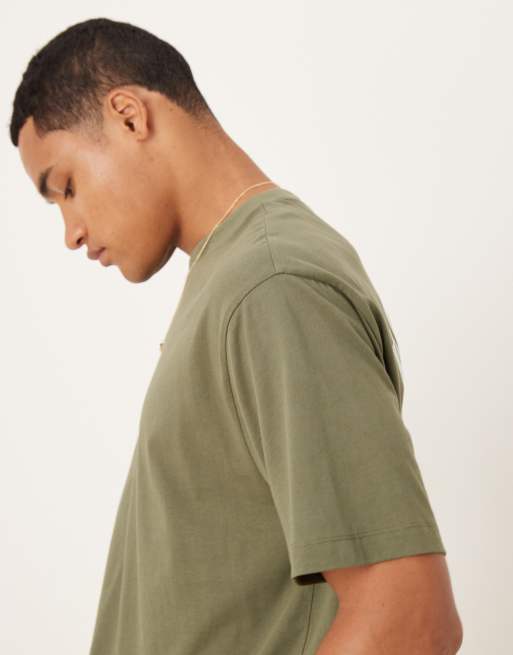 ASOS DESIGN – Grön t-shirt med avslappnad passform och mattryck, 4 av 5
