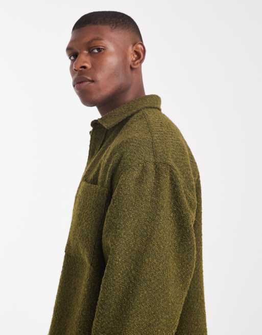 ASOS DESIGN – Grön, texturerad skjorta i oversize, 4 av 5