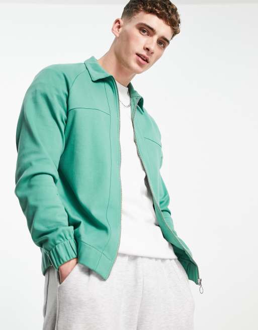 ASOS DESIGN – Grön träningsjacka i oversize-modell