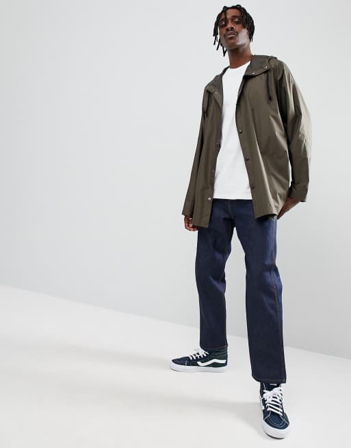 ASOS DESIGN – Grön vattentät regnkappa, 4 av 4