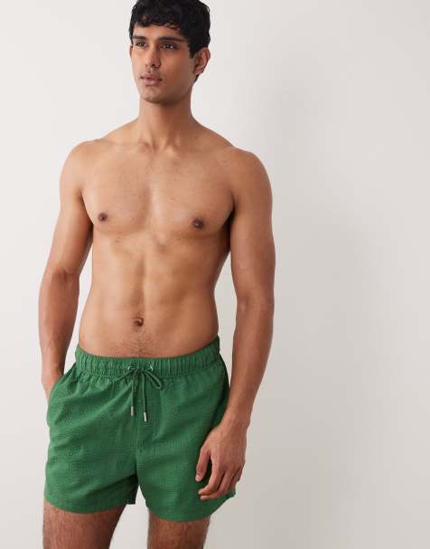 ASOS DESIGN – Gröna, korta badshorts i bäckebölja - view 1