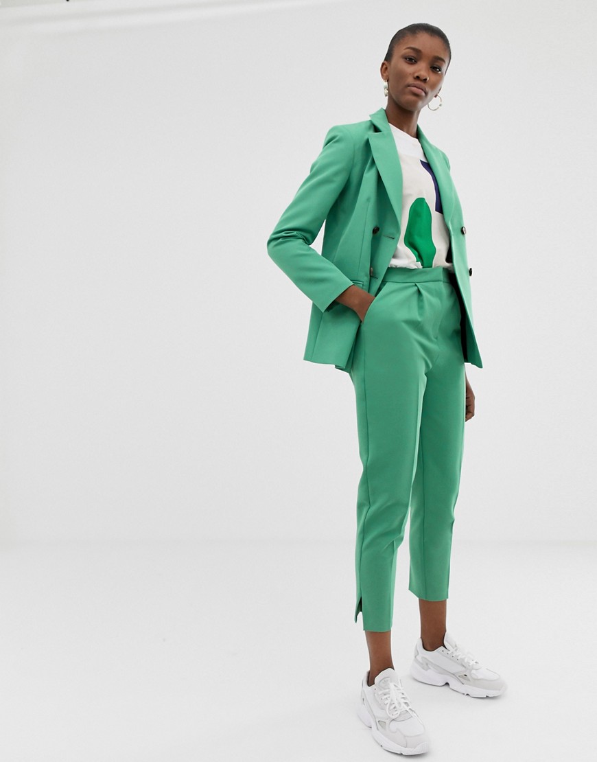 ASOS DESIGN – Gröna kostymbyxor med smal passform