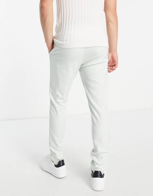 ASOS DESIGN – Gröna, smala och fina mjukisbyxor i twill, 3 av 4