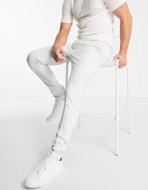 ASOS DESIGN – Gröna, smala och fina mjukisbyxor i twill, 4 av 4