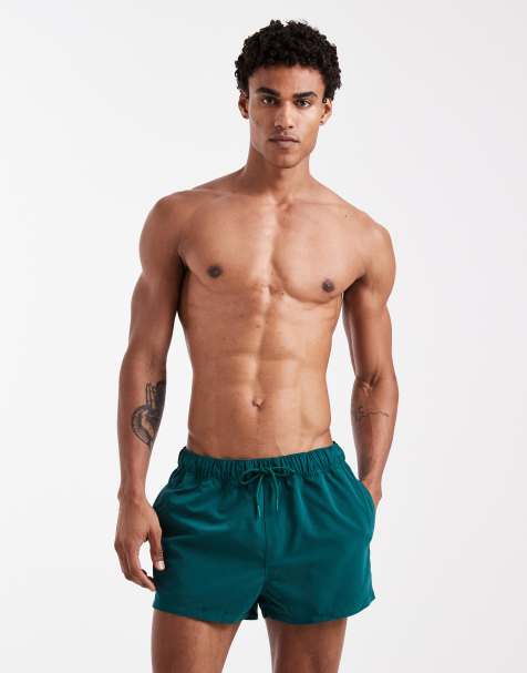 ASOS DESIGN – Gröna superkorta badshorts - view 1