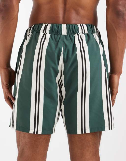 ASOS DESIGN – Grönrandiga, mellanlånga badshorts, 5 av 5