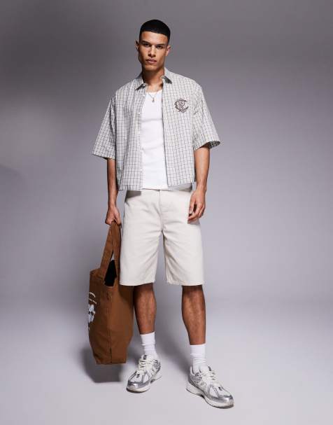 ASOS DESIGN – Grönrutig skjorta i boxig oversize passform - view 1