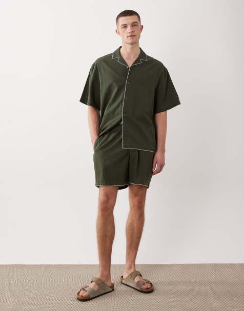 ASOS DESIGN – Grönt set med broderi - view 1
