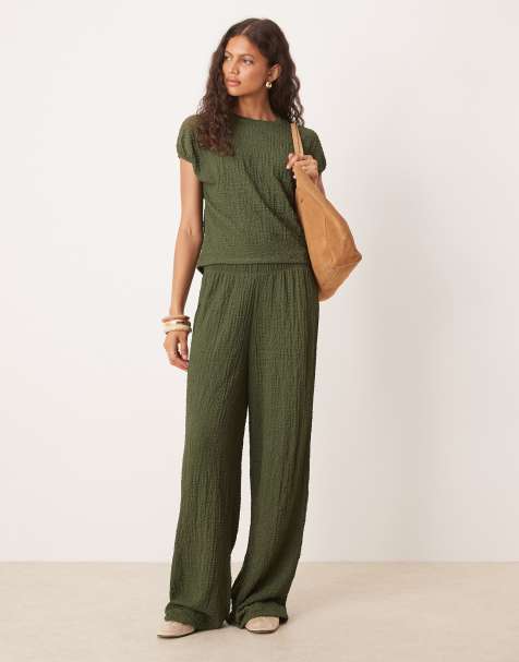 ASOS DESIGN – Grönt set med textur - view 1