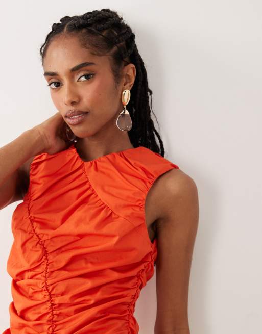 ASOS DESIGN - Grote oorhangers met doorzichtige hars in goudkleur, 3 van 4