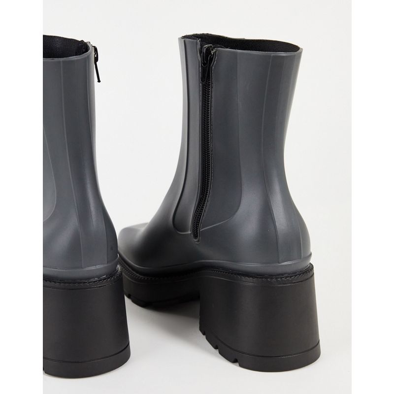 e5FvD Stivali DESIGN - Grounded - Stivali da pioggia con tacco grigi