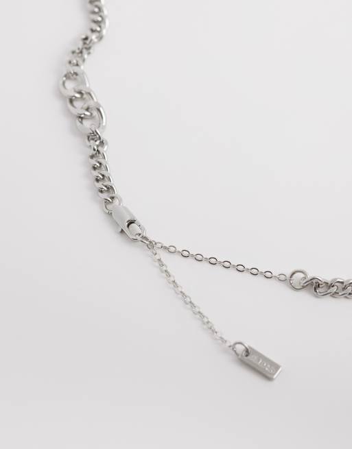 ASOS DESIGN - Grove schakelketting met gemende schakels in zilver, 3 van 4