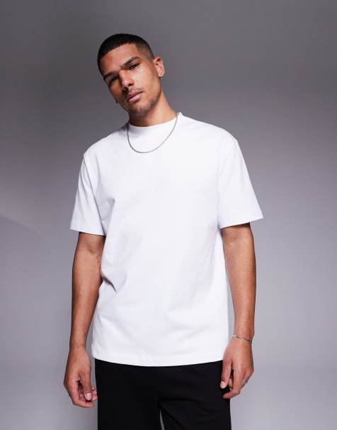 ASOS DESIGN – Gruby biały T-shirt o luźnym kroju i gramaturze 240 g/m² - view 1