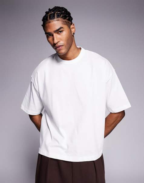 ASOS DESIGN heavyweight boxy oversized t-shirt in white 