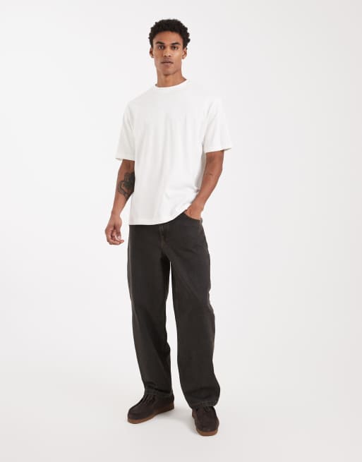 ASOS DESIGN – Gruby kremowy T-shirt o luźnym kroju, 2 z 5