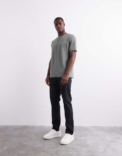 ASOS DESIGN – Gruby T-shirt z okrągłym dekoltem w kolorze khaki , 2 z 5