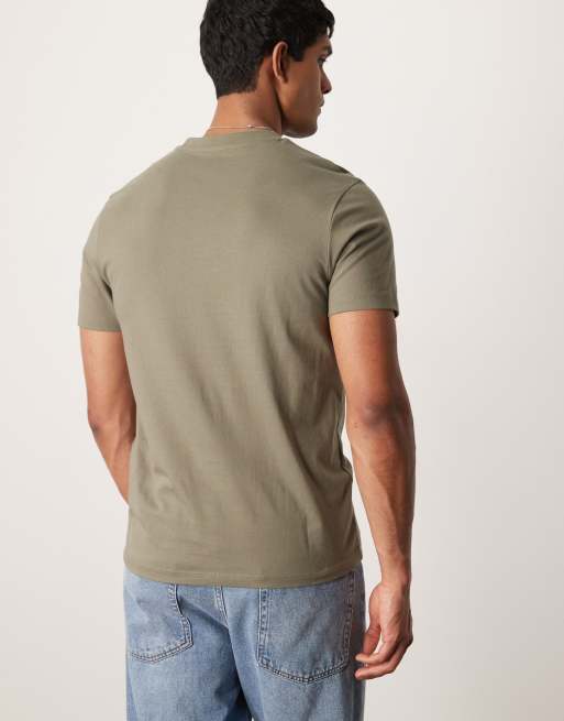 ASOS DESIGN – Gruby T-shirt z okrągłym dekoltem w kolorze khaki , 4 z 4