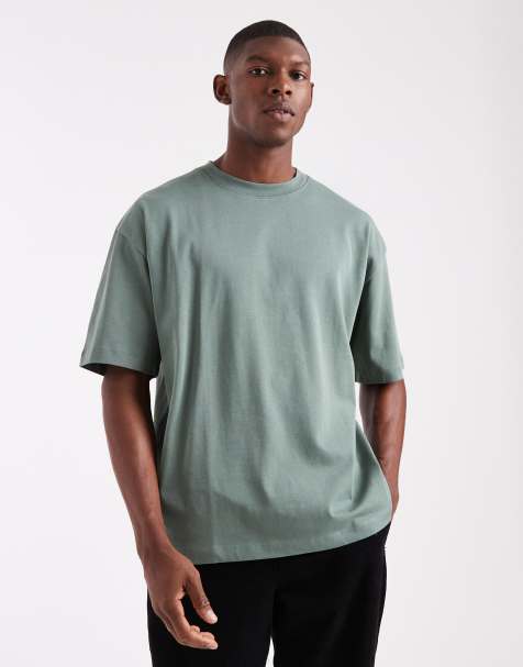 ASOS DESIGN – Gruby zielony T-shirt oversize - view 1