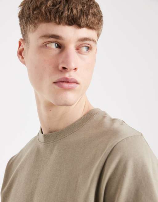 ASOS DESIGN – Gruby zielony T-shirt z okrągłym dekoltem  , 5 z 5