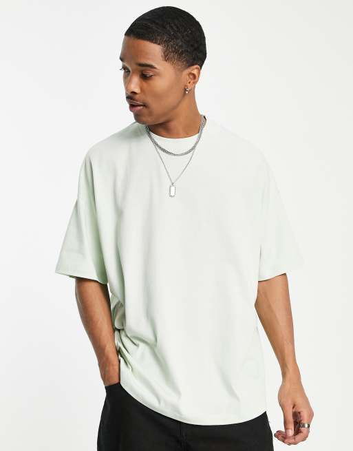 ASOS DESIGN – Grünes Oversized-T-Shirt mit Rundhalsausschnitt