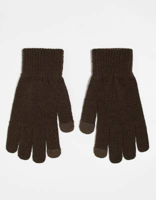 ASOS DESIGN - Guanti touch screen marroni | ASOS