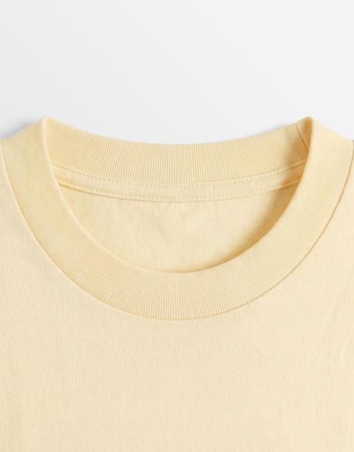 ASOS DESIGN – Gul, krympt t-shirt med Brazil Bahia-tryck, 7 av 7