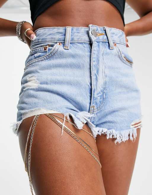 ASOS DESIGN – Guldfärgad kroppskedja med olika kedjor