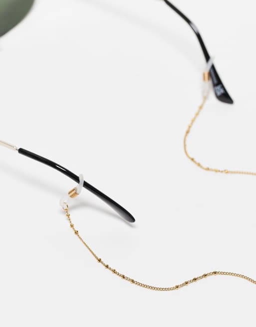 ASOS DESIGN – Guldfärgad solglasögonkedja i vattentåligt, rostfritt stål, 3 av 3