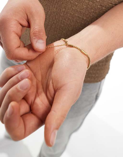 ASOS DESIGN – Guldfärgat armband i vattentåligt, rostfritt stål, 2 av 4
