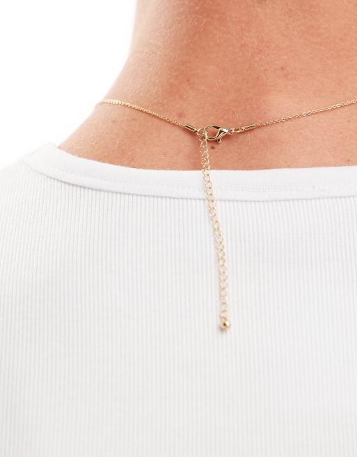 ASOS DESIGN – Guldfärgat halsband med mynthänge  , 3 av 4