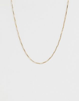 ASOS DESIGN – Guldfärgat halsband med tunn kedja