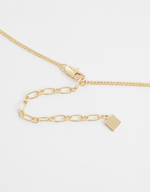 ASOS DESIGN – Guldfärgat, kort halsband med flerfärgade pärlor, 4 av 4