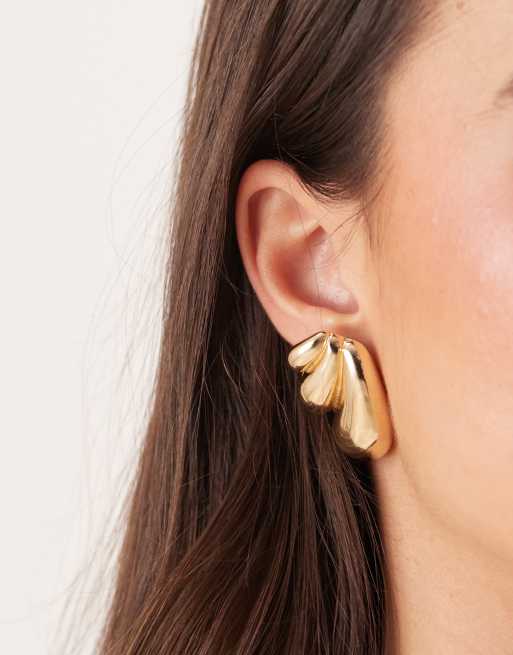 ASOS DESIGN - Guldfarvede ørestikker med bobledesign