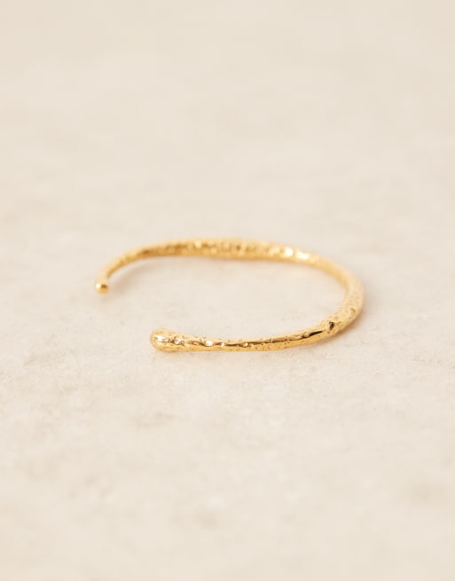 ASOS DESIGN - Guldfarvet armring med smeltet design i vandfast rustfrit stål, 2 af 3