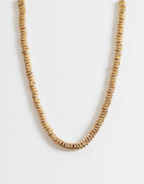 ASOS DESIGN - Guldfarvet chunky halskæde med smeltede led - view 1