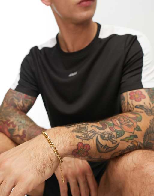 ASOS DESIGN - Guldfarvet figaro-kædearmbånd i vandtæt rustfrit stål