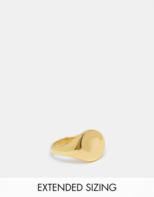 ASOS DESIGN - Guldfarvet lillefingerring i vandtæt, rustfrit stål